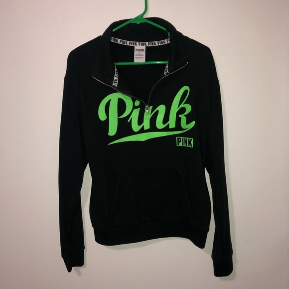 black and lime green sweatshirt